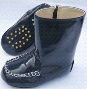 Mocassin Boots w/ Zipper-DarkNavy